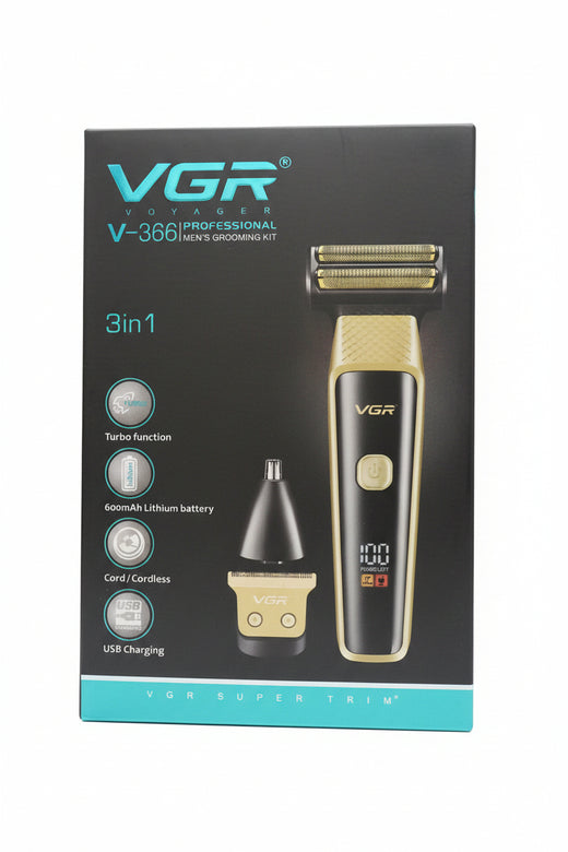 VGR V-366 3-in-1 Professional Men's Grooming Kit