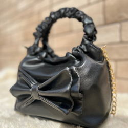 Black Ruched Potli Bag  - choicemall