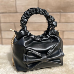 Black Ruched Potli Bag - choicemall