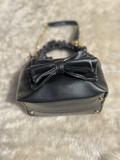 Black Ruched Potli Bag  - choicemall