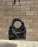 Black Ruched Potli Bag  - choicemall