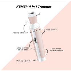 Kemei 4 in 1 Shaver Suit | Hair Trimmer - choicemall
