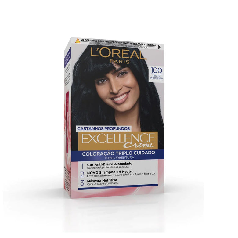 Loreal Excellence Crème Hair Color - 100 Black