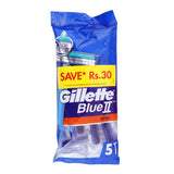 Gillette Blue 2 Plus Disposable Razor 5PC Pack – Smooth & Comfortable Shaving Razors