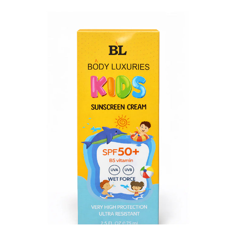 BL Body Luxuries Kids Sunscreen SPF 50+ | Vitamin B5 | Wet Force UVA/UVB | Original in Pakistan