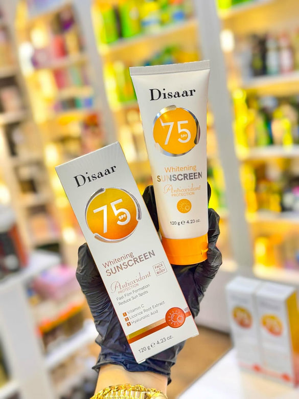 Disaar SPF 75 Whitening Sunscreen | Vitamin C & Licorice | Choicemall.pk