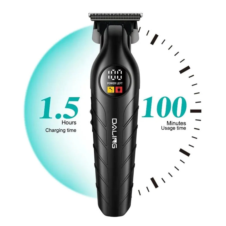 DALING DL-1767 Professional Hair Clipper | Precision T-Blade | USB Rechargeable Trimmer