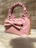 Pink Ruched Potli Bag | choicemall