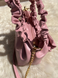 Pink Ruched Potli Bag | choicemall