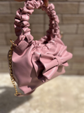 Pink Ruched Potli Bag | choicemall