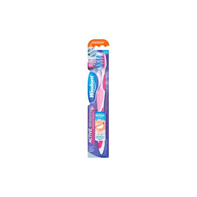 Wisdom Active Whitening Instant Bright Medium Tooth Brush