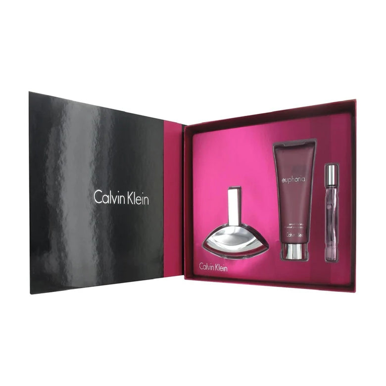 CK EUPHORIA WOMEN EDP 3S SET (100ML+30ML+100ML B/LOTION)