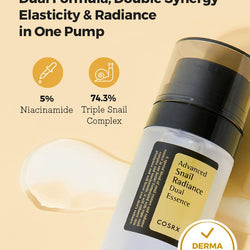 Cosrx Advanced Snail Radiance Dual Essence 80Ml - trendifypk
