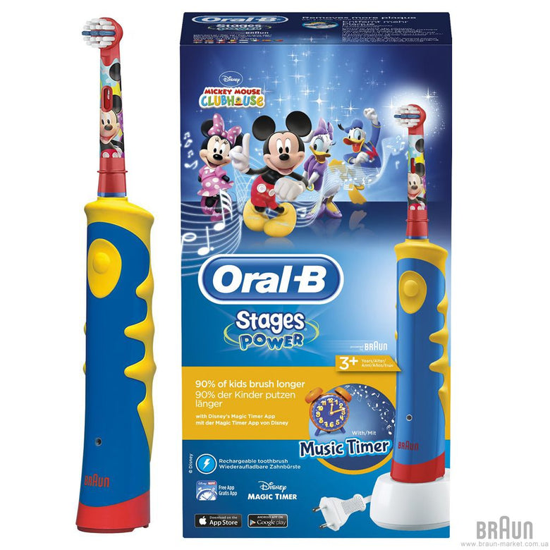 Oral-B Braun Stages Power Mickey Mouse Electric Toothbrush