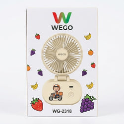 WEGO Cute Portable Mini Fan WG-2318 | 2-in-1 Desk & Handheld