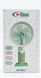 WEGO Portable Mini Fan WG-9922 | 3-Speed with LED Light