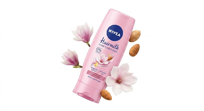 NIVEA Hairmilk Shine Conditioner | 0% Silicone & Almond Oil
