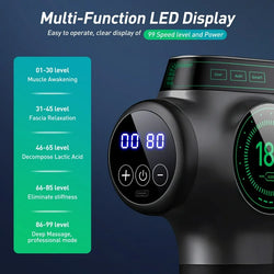Rechargeable Massage Gun with LED Touch