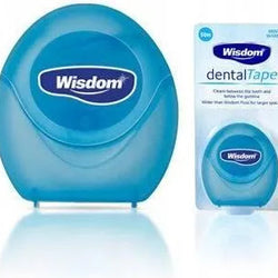 Wisdom Dental Tape Mint Waxed | 50m Wide Floss