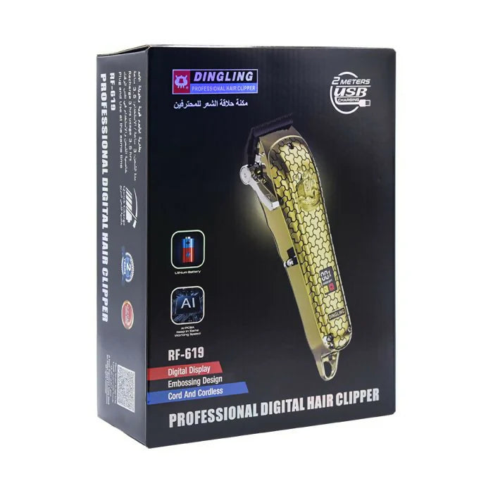 Dingling RF-619 Professional Hair Clipper | AI-PCBA Speed | Choicemall.pk