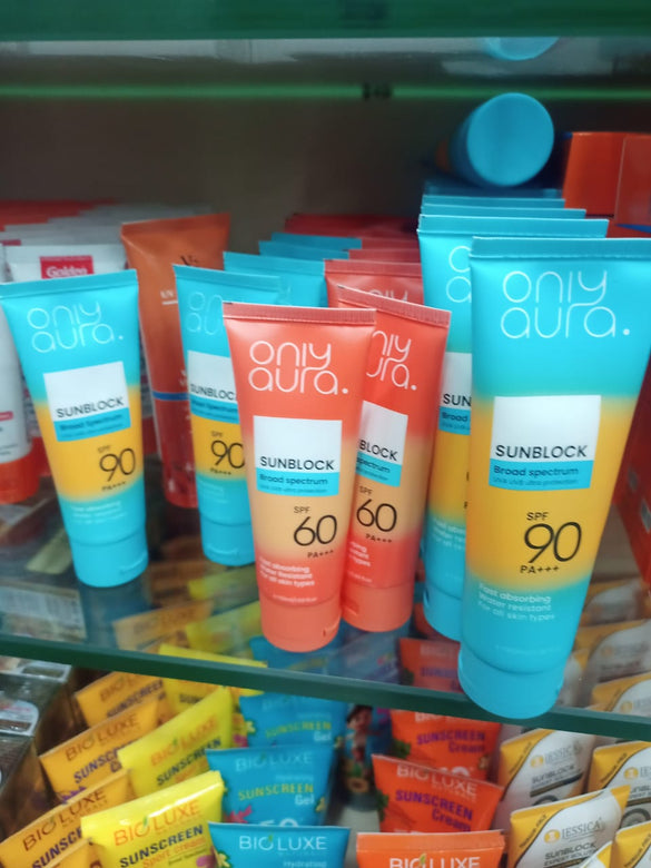 Only Aura Sunblock SPF 60 & 90 | Fast Absorbing | Original in Pakistan