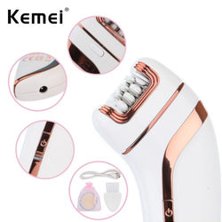 Kemei KM-1207 Epilator with extra shaving head & scraping For Women