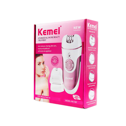 Kemei KM-1307 Electric Epilator USB Rechargeable Women Shaver 4 in 1 Multi Function Hair Remove Machine
