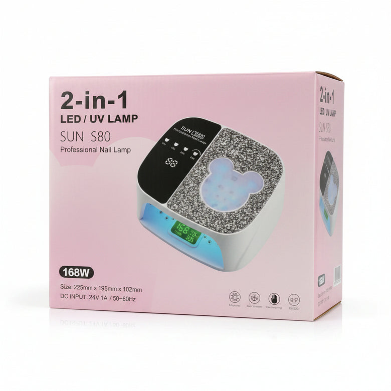 SUN S80 2-in-1 LED/UV Professional Nail Lamp 168W