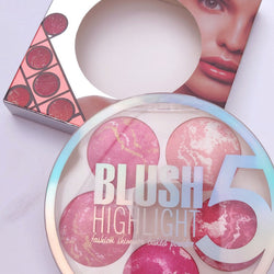 Makeup Seven Cool Blush Palette 5 Color