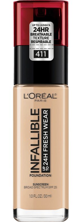 Loreal Infallible Up To 24H Fresh Wear Foundation 411 Beige Ivory 30Ml