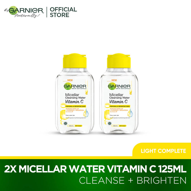 Twin Pack Garnier Micellar Vitamin C Cleansing Water - 125ml