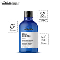 Loreal Professionnel Serie Expert Sensi Balance Shampoo With Sorbitol - 300ml - For Sensitized Scalp