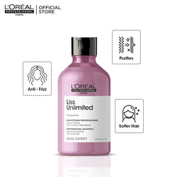 Loreal Professionnel Serie Expert Liss Unlimited Shampoo - 300ml - For Frizzy Hair & Straightened Hair