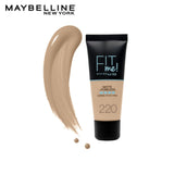 Maybelline Fit Me Matte & Poreless Liquid Foundation 220 Natural Beige - choicemall