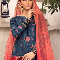 Royal Blue and Salmon