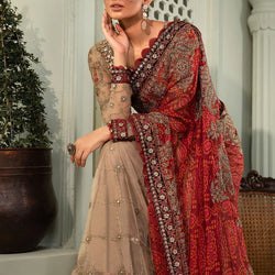 Coffee and Maroon Saree