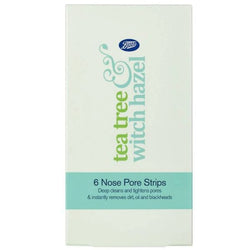 Boots Tea Tree Witch Hazel 6 Facial Pore Strips - choicemall