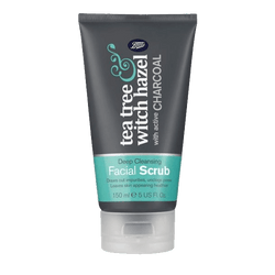 Boots Tea Tree Witch Hazel With Charcoal Facial Scrub - choicemall