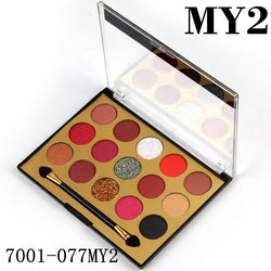Miss Rose 15 Color Glitter Palette - choicemall