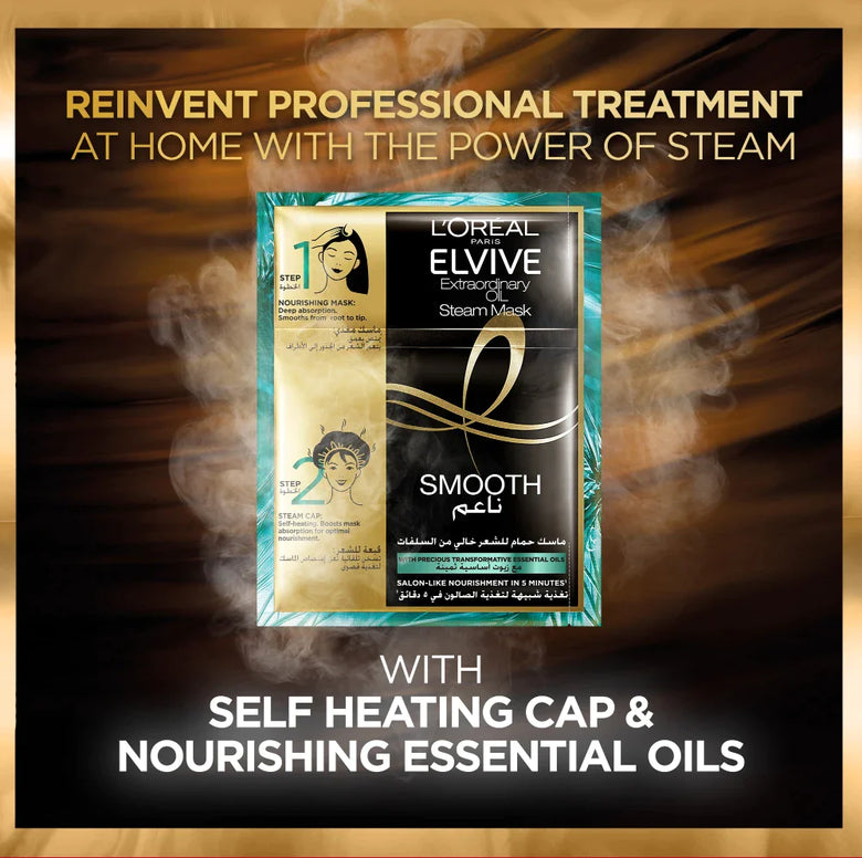 L'Oreal Paris Elvive Extraordinary Oil Smooth Steam Mask -1