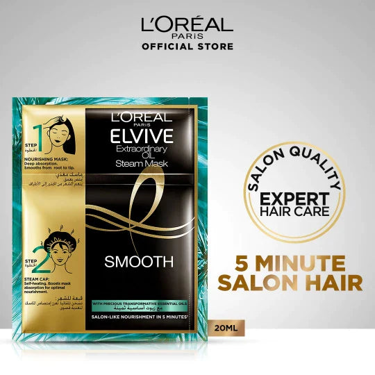 L'Oreal Paris Elvive Extraordinary Oil Smooth Steam Mask - 20ml