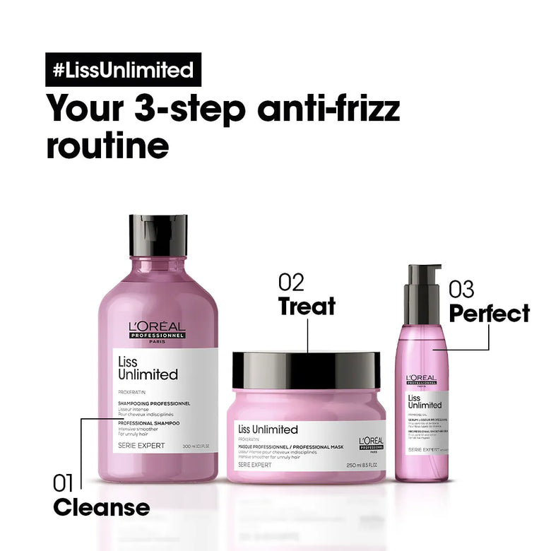 Loreal Professional Serie Expert Liss Unlimited Range - Hair Oil, Mask, Shampoo - Cozmetica