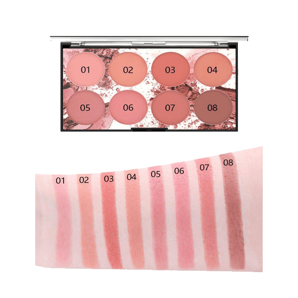Miss Rose 8 Color Blush Palette