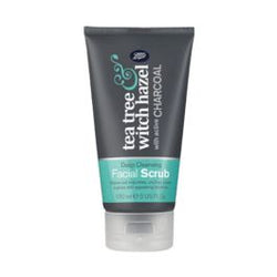 Boots Tea Tree Witch Hazel With Charcoal Facial Scrub - choicemall