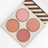 Bh Cosmetics Vanilla Strawberry Truffle 4 Color Blush Palette