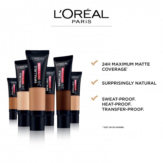 L'Oreal Paris Infallible 24H Matte Cover Foundation - choicemall