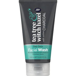 Boots Tea Tree Witch Hazel With Charcoal Facial Wash - choicemall