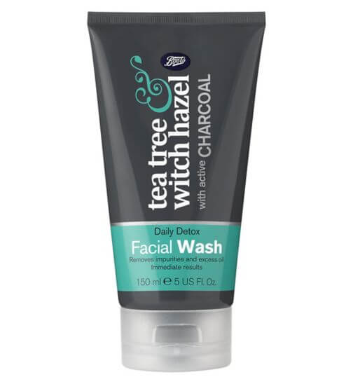 Boots Tea Tree Witch Hazel With Charcoal Facial Wash - choicemall